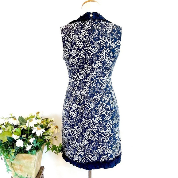 Vineyard Vines Ocean Life Sleeveless Sheath Dress - Picture 4 of 9